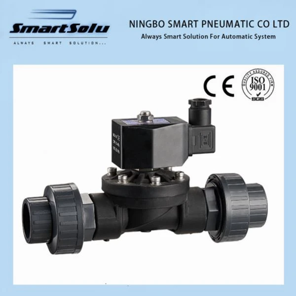 2W-SL Siri Live-sambungan Flange-jenis Plastik Solenoid Injap